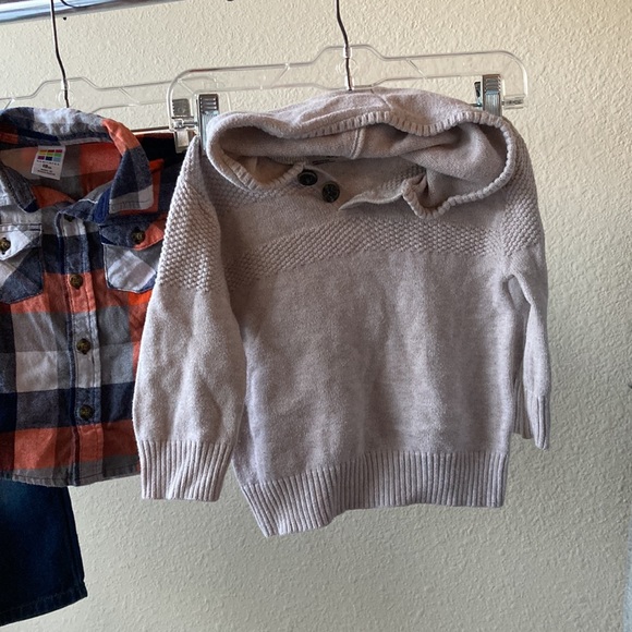 Boys Sweater, plaid top, and jeans - Picture 7 of 7